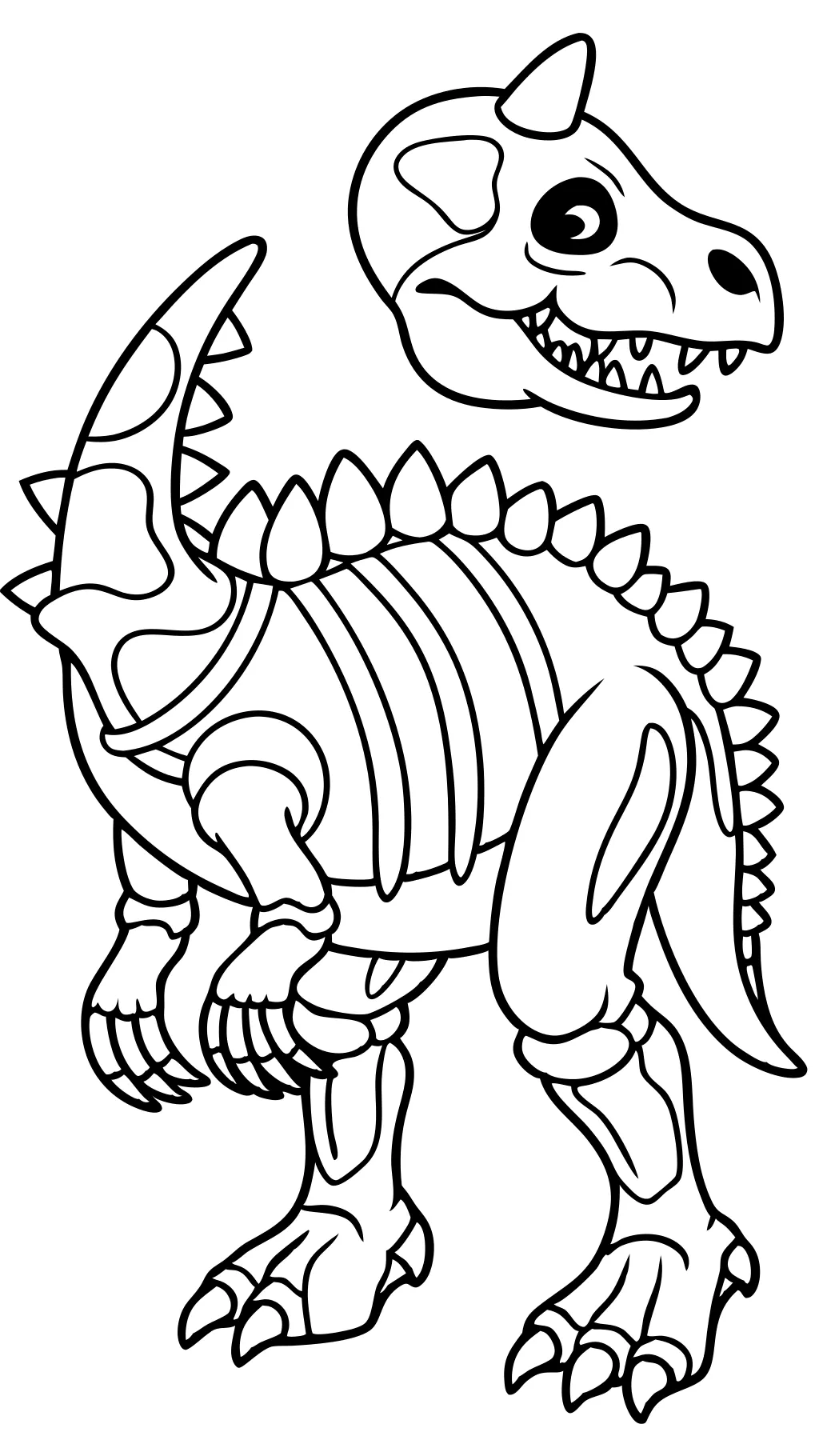 coloriages fossiles de dinosaures